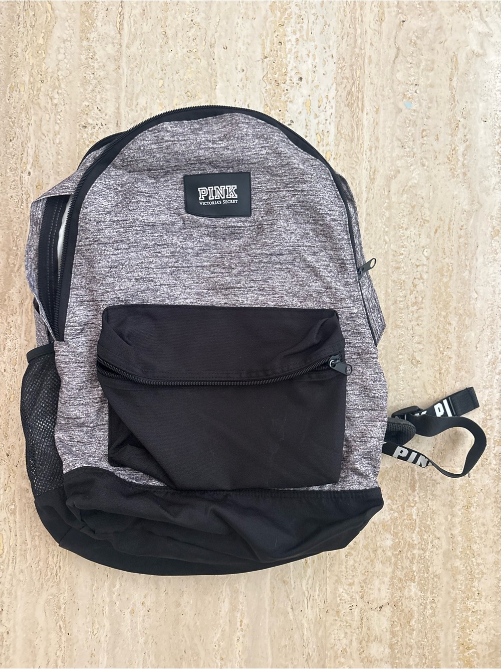 PINK Y2K inspired Victoria's Secret Gray & Black Backpack